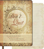 soft cover journal with don't quit theme