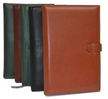 black, camel, green and British tan leather wholesale journals
