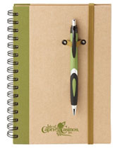Eco 8" x 6" Wire bound Journal with Pen Combo