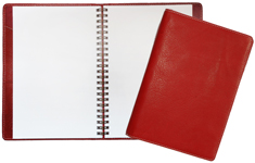 Red Leather Classic Ruled Journal